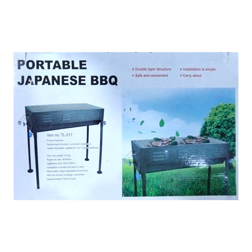 Portable Japanese Barbecue Grill With BBQ Tools