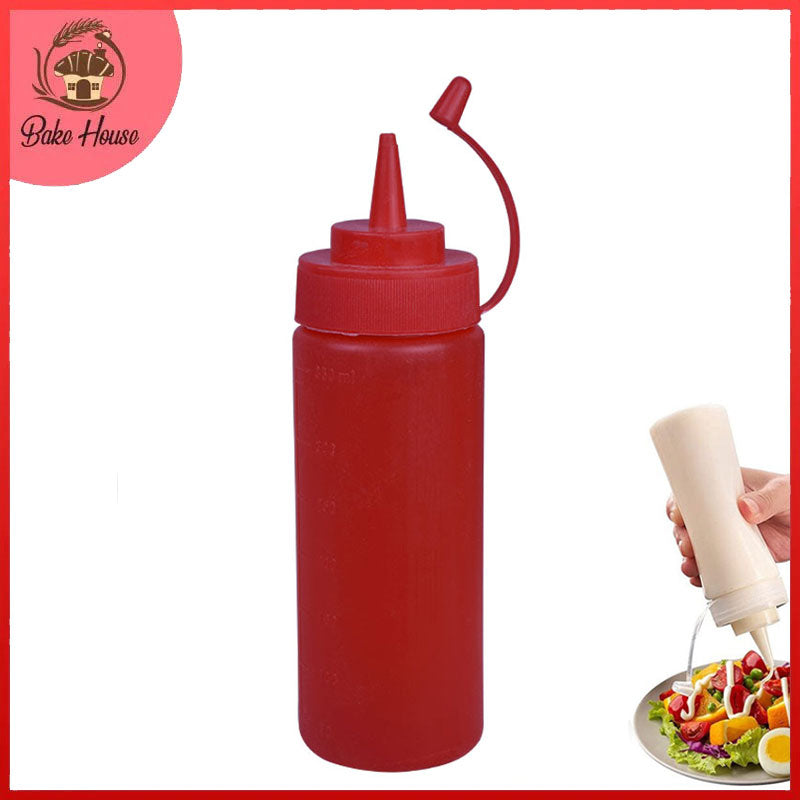 Sauce Ketchup Squeeze Plastic Bottle with Nozzle Cap 360ml