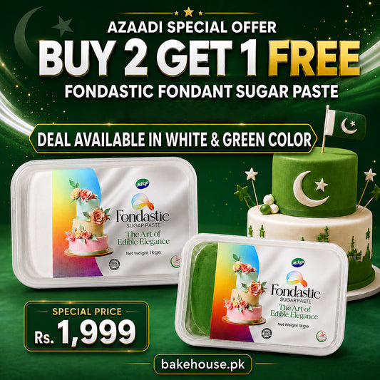 Azaadi Special Offer – Fondastic Fondant Sugar Paste 1kg | Buy 2 Get 1 Free (3kg)