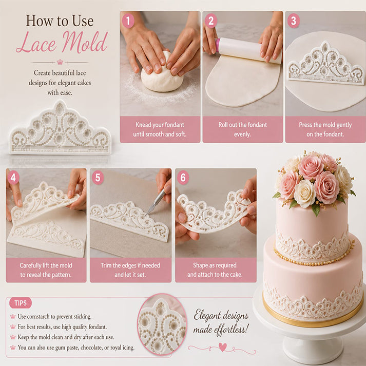 Big Size Crown Cake Topper Decoration Silicone Fondant Mold Design 04
