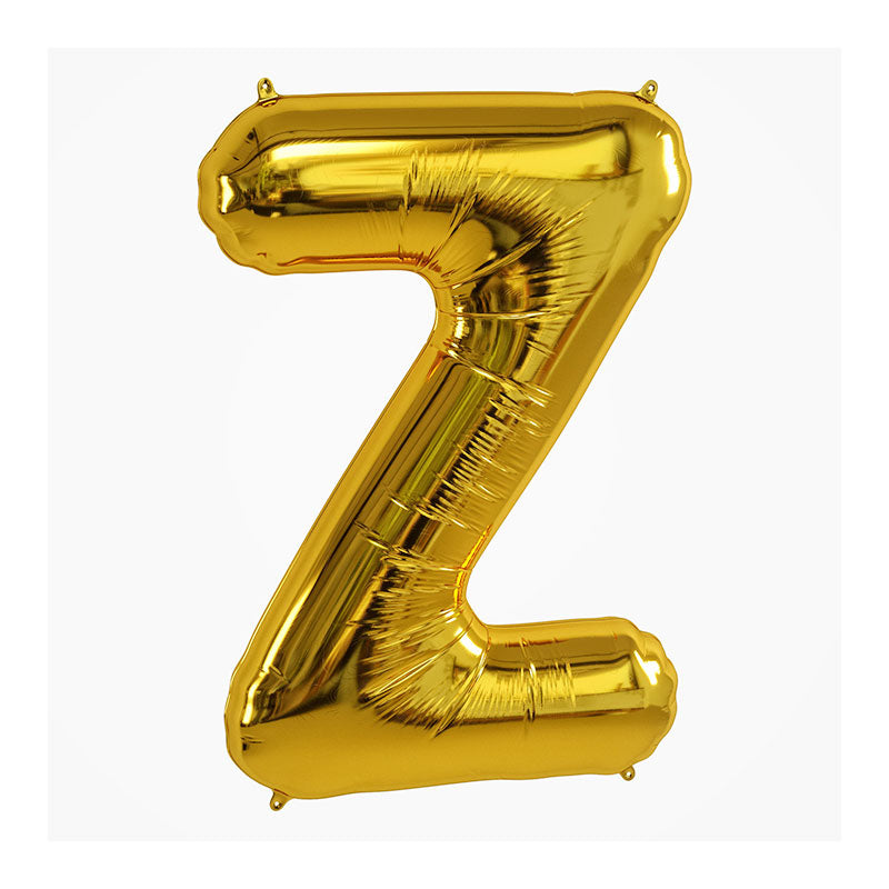 16 Inch Golden Alphabet Z Letter Foil Balloon for Party Decoration