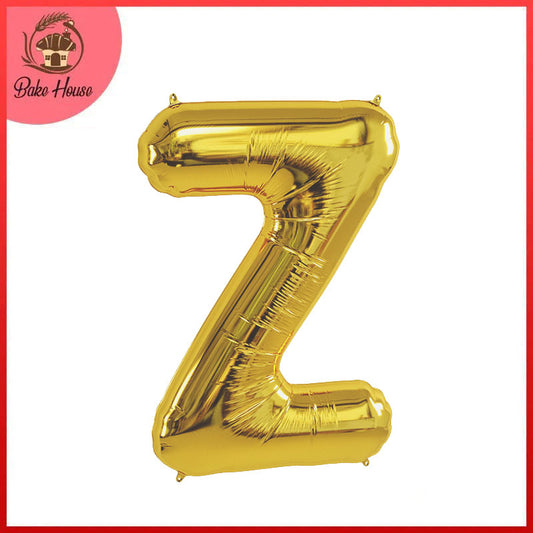 16 Inch Golden Alphabet Z Letter Foil Balloon for Party Decoration